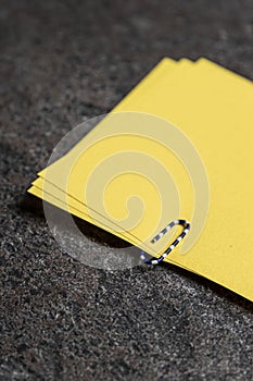 Memo notes with paper clip