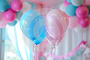 Memorable Baby gender reveal party. Generate AI photo
