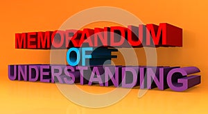 Memorandum of understanding