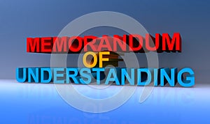 Memorandum of understanding on blue