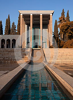 Memorial Building on Tomb of Saadi the Persian Poet in Shiraz City of Iran