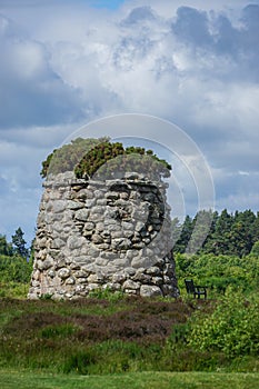 Memorial cairn, 1881, at the site of the 1746 Battle of Culloden