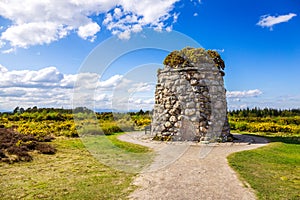 Memorial Cairn at the battlefield of Culloden