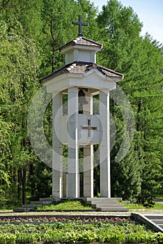 Memorial chapel to Spaniards who fell in world war ii in 1941-1945 in Victory Park  in Moscow, Russia