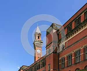 Memorial clock tower of Joseph Chamberlain in Birmingham University, United Kingdom photo