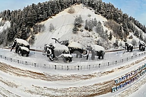 Memorial complex in Ugra dedicated to the Herd of mammoths