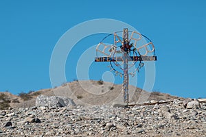 Memorial cross in the desert