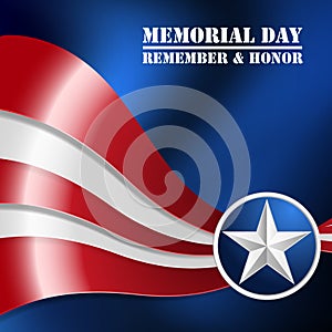 Memorial Day background. National american holiday illustration.