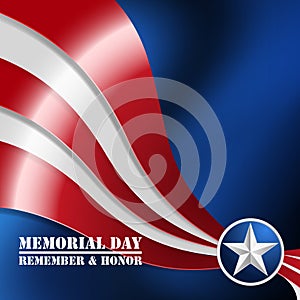 Memorial Day background. National american holiday illustration.