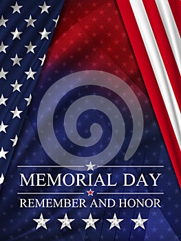 Memorial day background. National holiday of the USA. United states flag vertical poster