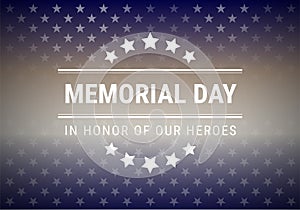 Memorial Day background vector illustration