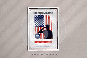 Memorial Day vertical flyer template