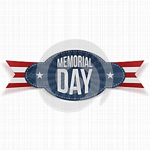 Memorial Day festive Badge with Ribbon