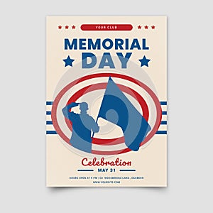 Memorial Day flyer template