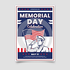 Memorial Day flyer template