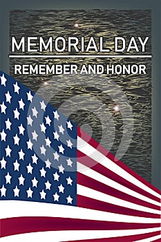 Memorial Day remember and honnor - card