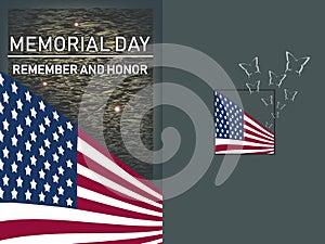 Memorial Day remember and honnor - card