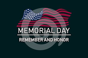 Memorial Day remember and honnor - card