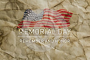 Memorial Day remember and honnor - card