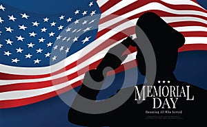 Memorial day. Remember and honor. Vector illustration. mobile phone american flag illustration.