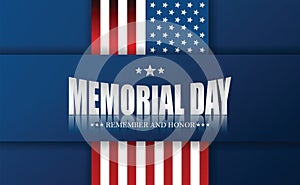 Memorial day. Remember and honor. Vector illustration. mobile phone american flag illustration.