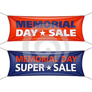 Memorial Day sale banners