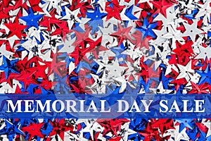 Memorial Day Sale message with stars photo