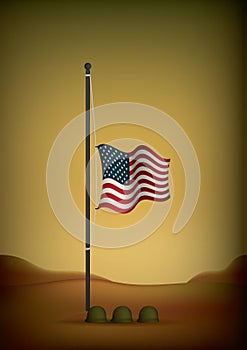 Memorial day. Vector illustration decorative background design