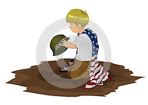 memorial day. Vector illustration decorative background design