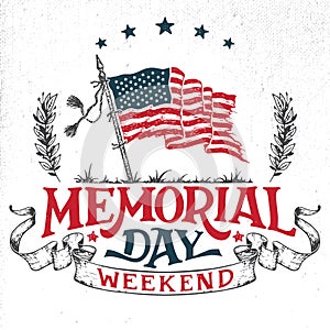 Memorial Day weekend greeting card photo