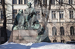 Memorial of Elias Lonnrot, collector of Kalevala - the national epic of Finland, Helsinki,