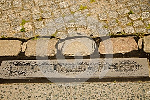 Berlin Wall, Memorial flagstones photo