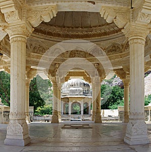 Memorial grounds to Maharaja Sawai Mansingh II and family, Jaipur, India. photo