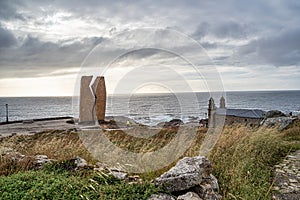 Memorial for the oil tanker disaster titled A Ferida at Muxia, Costa da Morte, Galicia, Spain photo