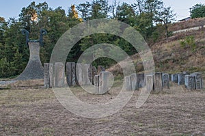 Memorial Park Hisar Monument in Leskovac