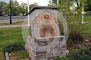 Memorial plaque dedicated to Casimir Pulaski, Perth Amboy, NJ, USA