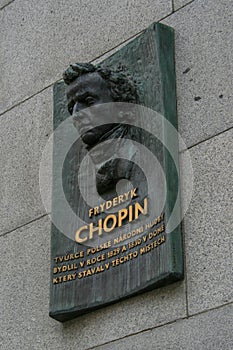 Memorial plaque to Chopin