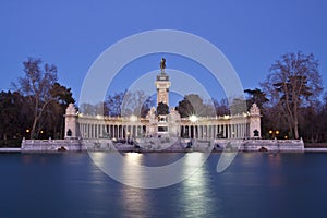 Memorial in Retiro city park, Madrid photo