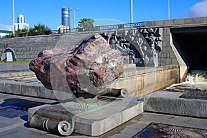Memorial rock in Yekaterinburg