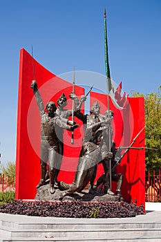 Memorial statue in Monterrey, Mexico photo