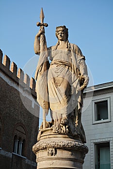 Memorial statue in Treviso city