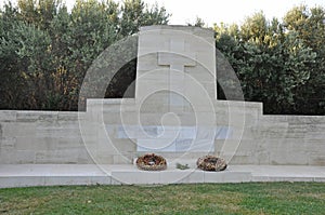 Memorial Stone, Burnu Cemetery at Anzac Cove, Gallipoli Peninsula, Turkey