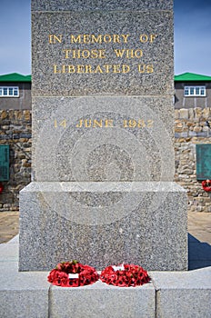 The memorial to the 1982 Falklands War