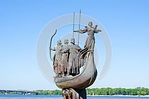 Memorial to the Legendary Founders of Kyiv. The memorial depicts