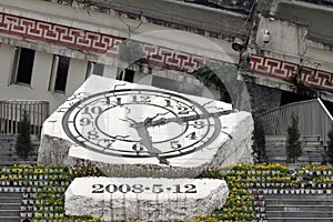 Memorial to Sichuan earthquake victims in Yingxiu, China