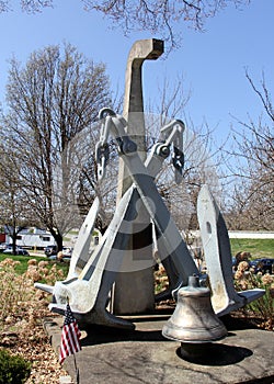 Memorial to the USS Wilkes-Barre, a WWII light cruiser of the US Navy, Wilkes-Barre, PA