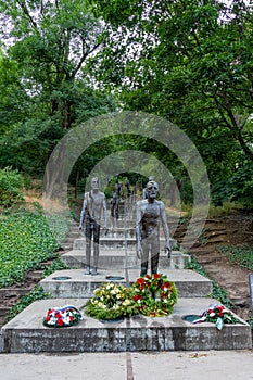 Memorial to the Victims of Communism Prague in Czech Republic.