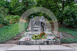 Memorial to the Victims of Communism Prague in Czech Republic.