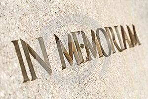 In Memoriam Words Inscribed In Monument photo