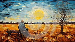 Memories Of Brabant A Van Gogh-inspired Acrylic Painting photo